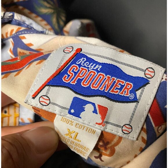 Reyn Spooner x MLB Los Angeles Brooklyn Dodgers Hawaiian Shirt Mens XL - Picture 3 of 5